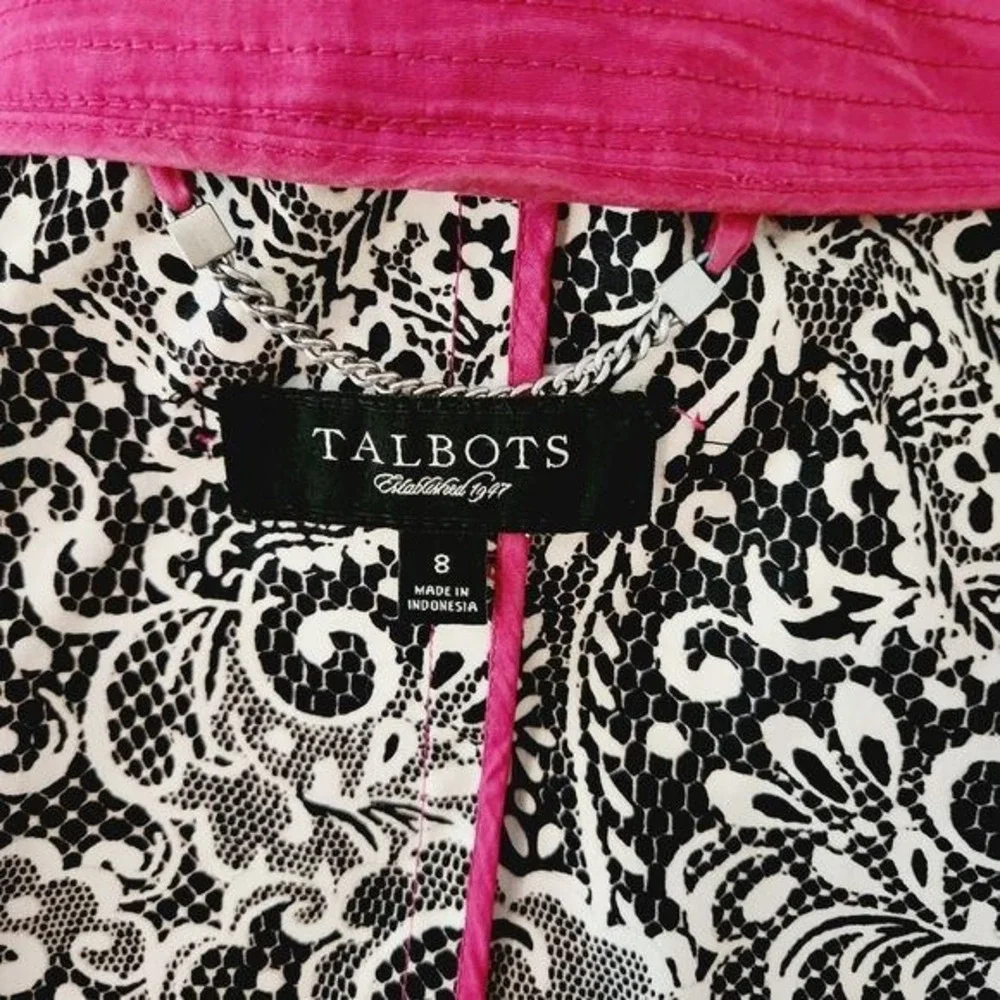 Talbots Pink‎ Button Front Jacket Women's Size 8